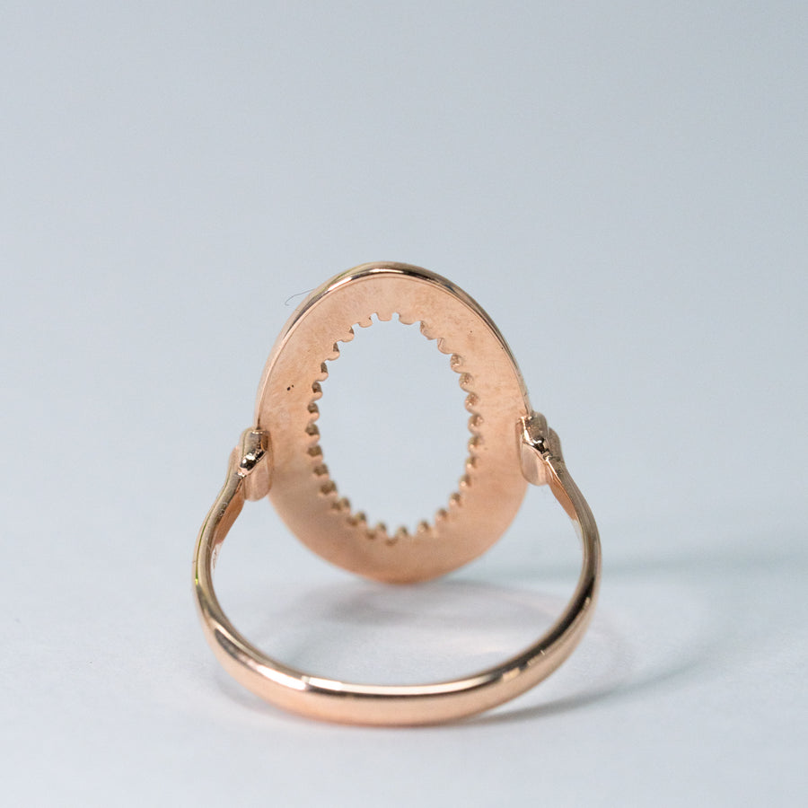 HAVITAS / "URD" oval melee gradation sapphire ring K18PG (HVR-015GD)