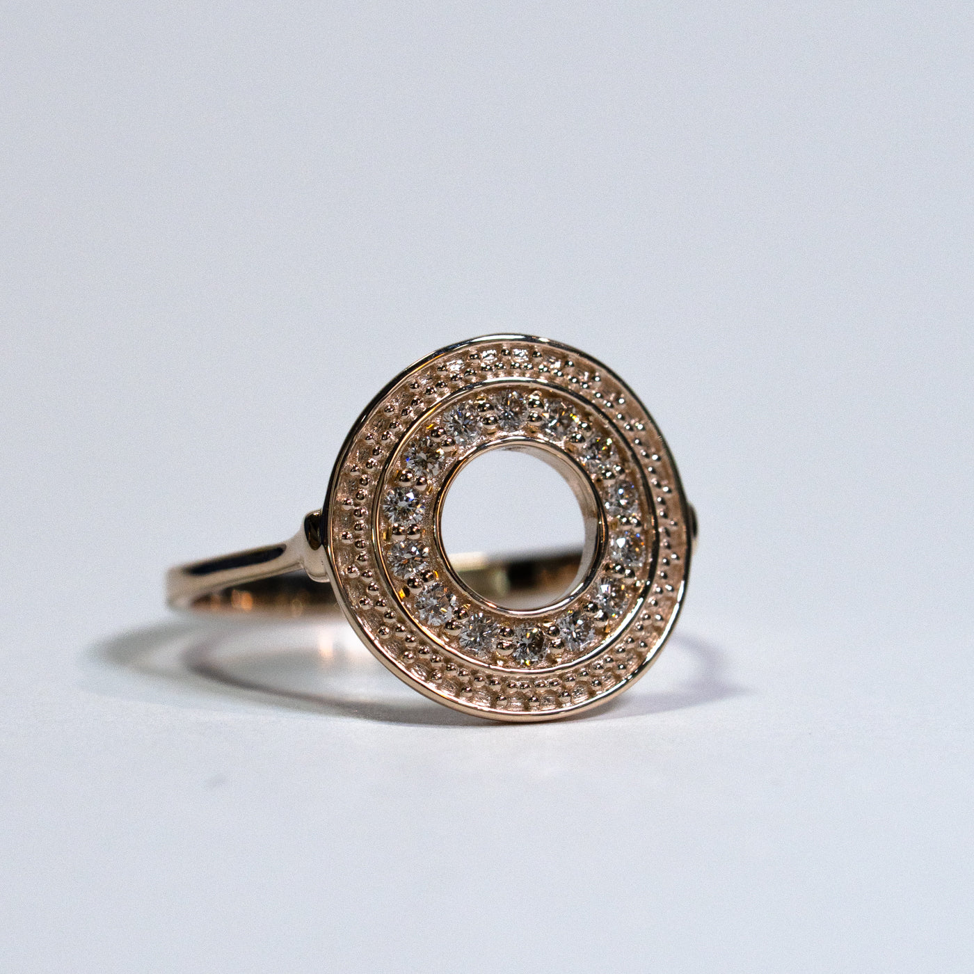 HAVITAS "URD" round melee  diamond ring K10YG