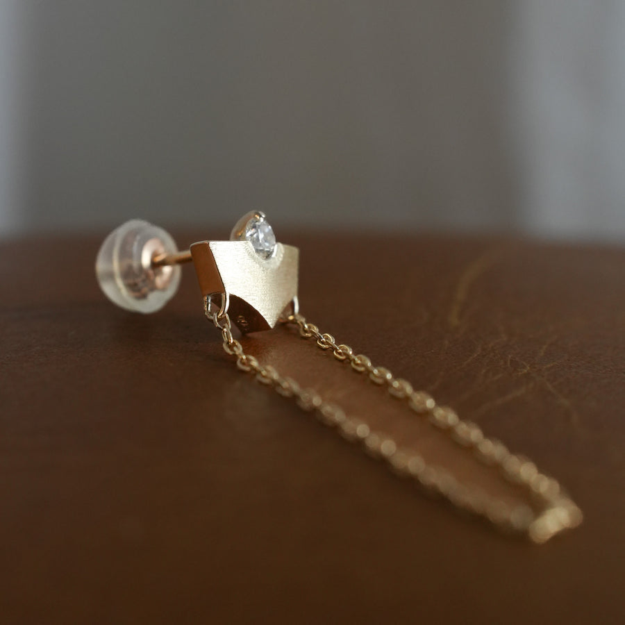 HAVITAS  Sunset stare long chain ピアス K10YG