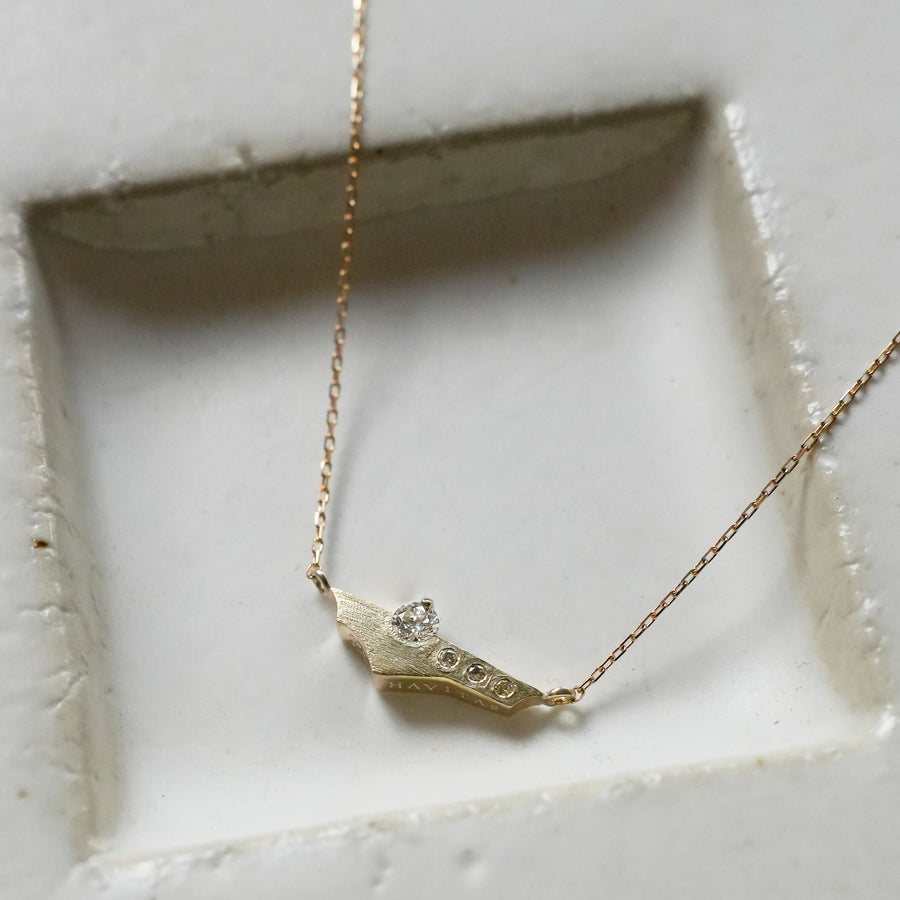 HAVITAS  Sunset halo necklace K10YG