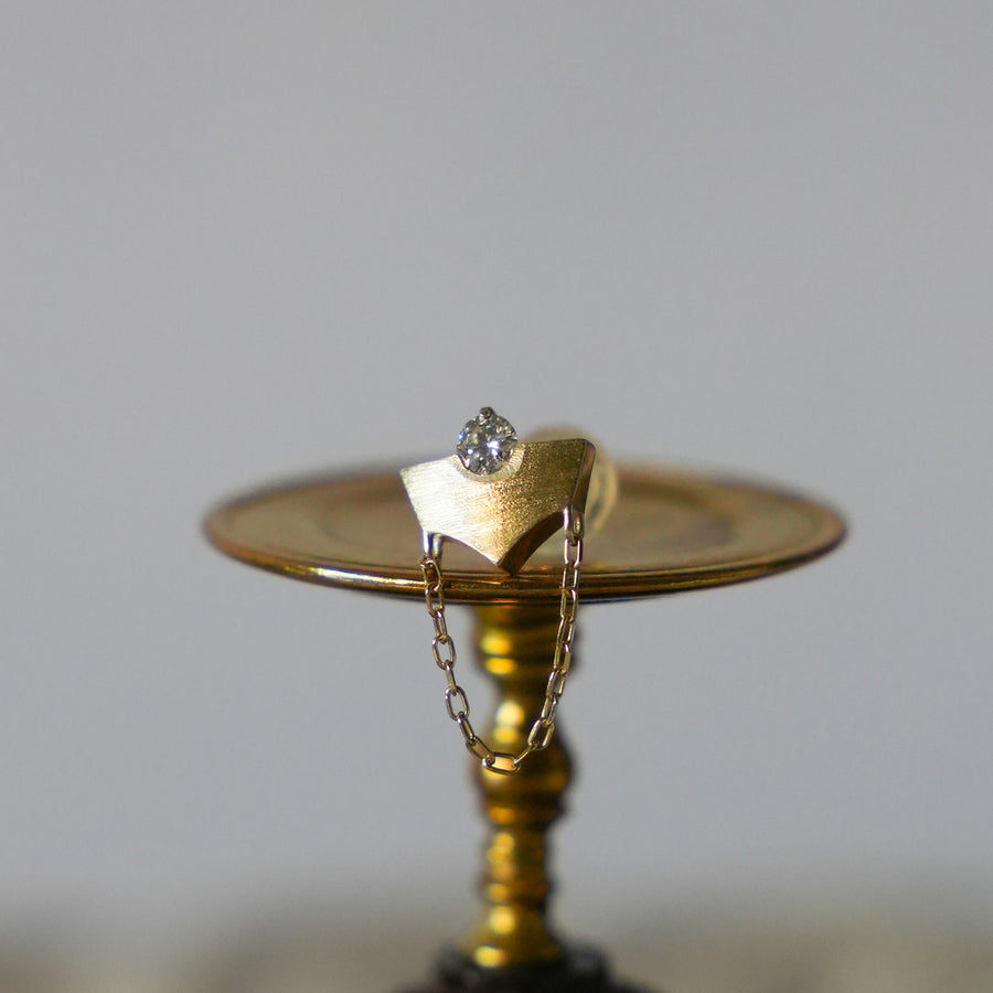 HAVITAS  Sunset stare short chain pierce K10YG