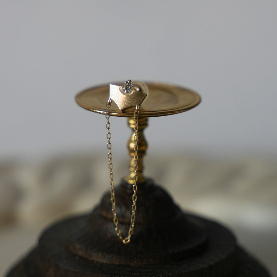 HAVITAS  Sunset stare long chain ピアス K10YG