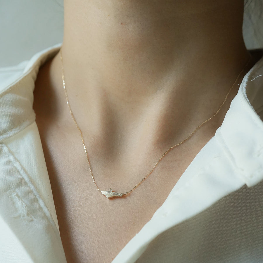 HAVITAS  Sunset halo necklace K10YG