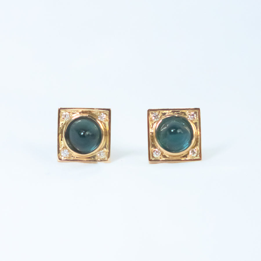 HAVITAS  "pomora" berry pierce blue topaz K18YG