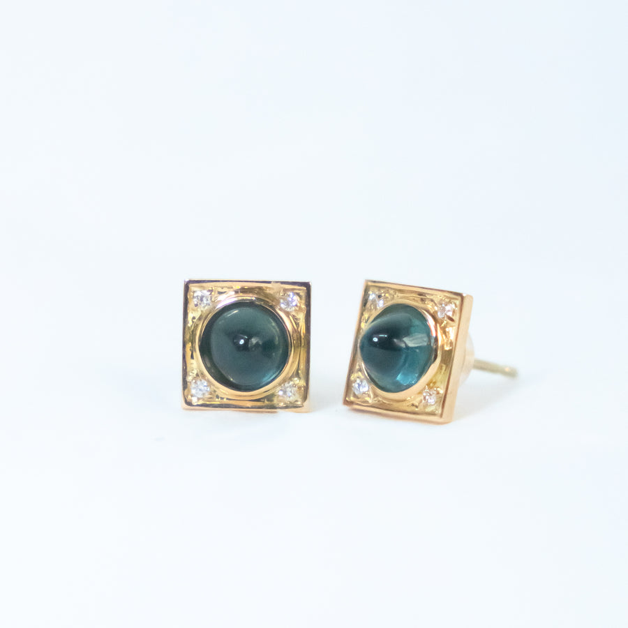 HAVITAS  "pomora" berry pierce blue topaz K18YG