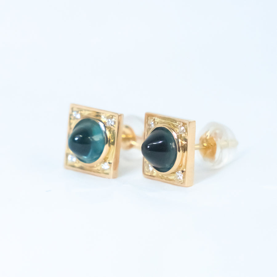 HAVITAS  "pomora" berry pierce blue topaz K18YG