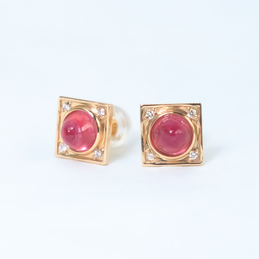 HAVITAS  "pomora" berry pierce pink tourmaline K18YG