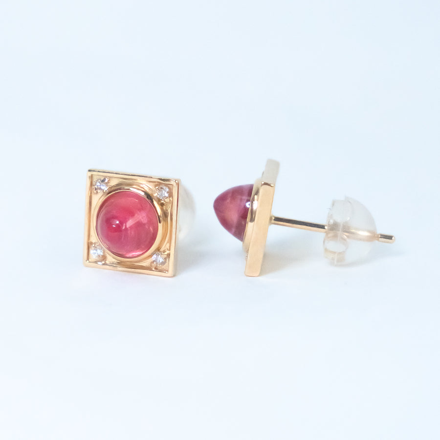 HAVITAS  "pomora" berry pierce pink tourmaline K18YG