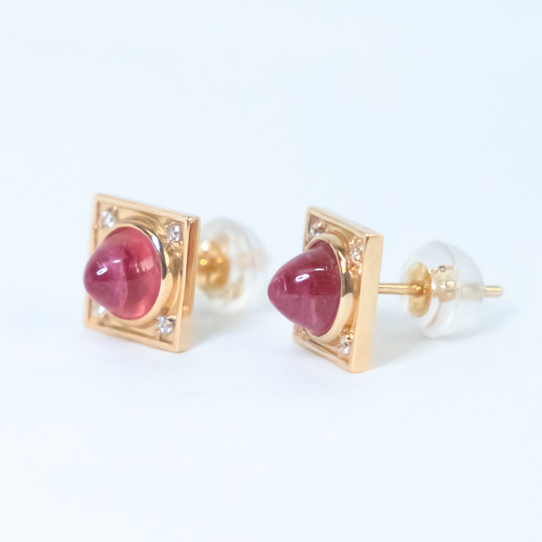 HAVITAS  "pomora" berry pierce pink tourmaline K18YG