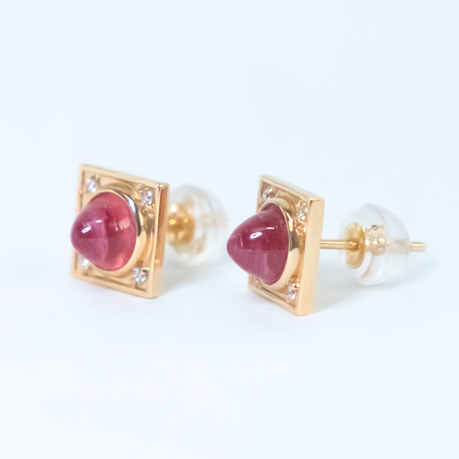 HAVITAS  "pomora" berry pierce pink tourmaline K18YG