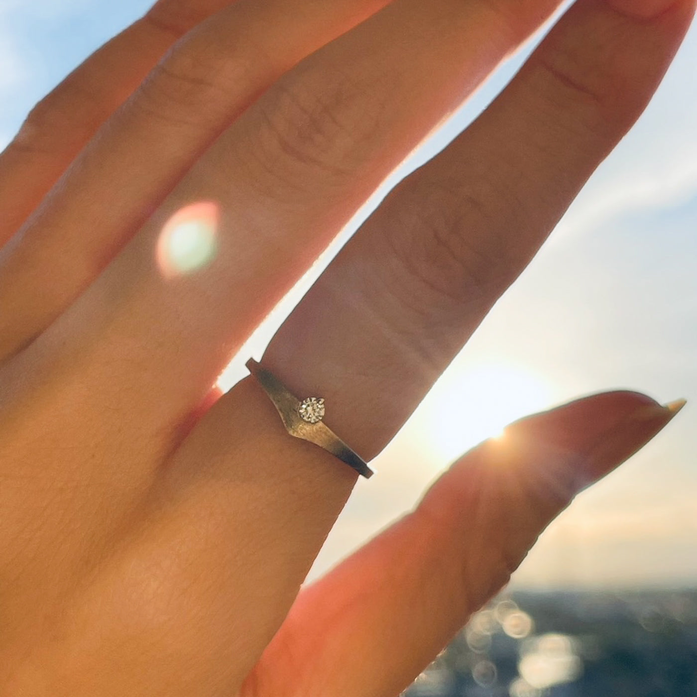 HAVITAS  Sunset ring Dia　K10YG