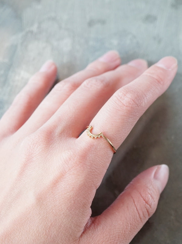 HAVITAS　Granulation curve ring (K18YG)