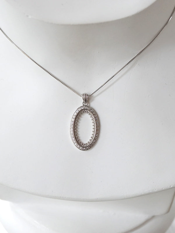 HAVITAS Oval melee Diamond ペンダント Pt900