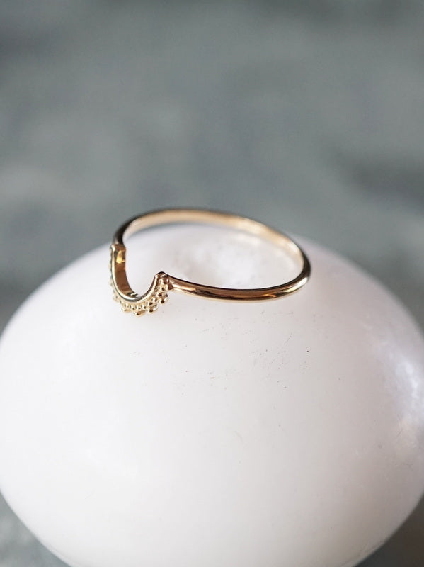 HAVITAS　Granulation curve ring (K18YG)