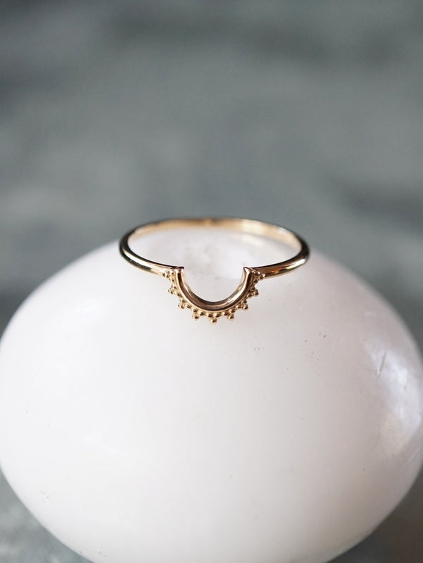 HAVITAS　Granulation curve ring (K18YG)