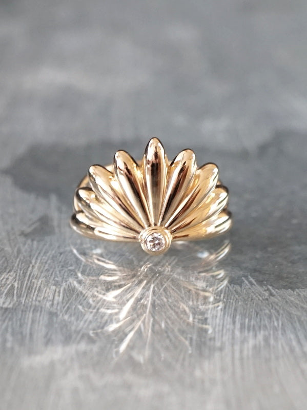 HAVITAS　Chrysanthemum ring　K18YG #12