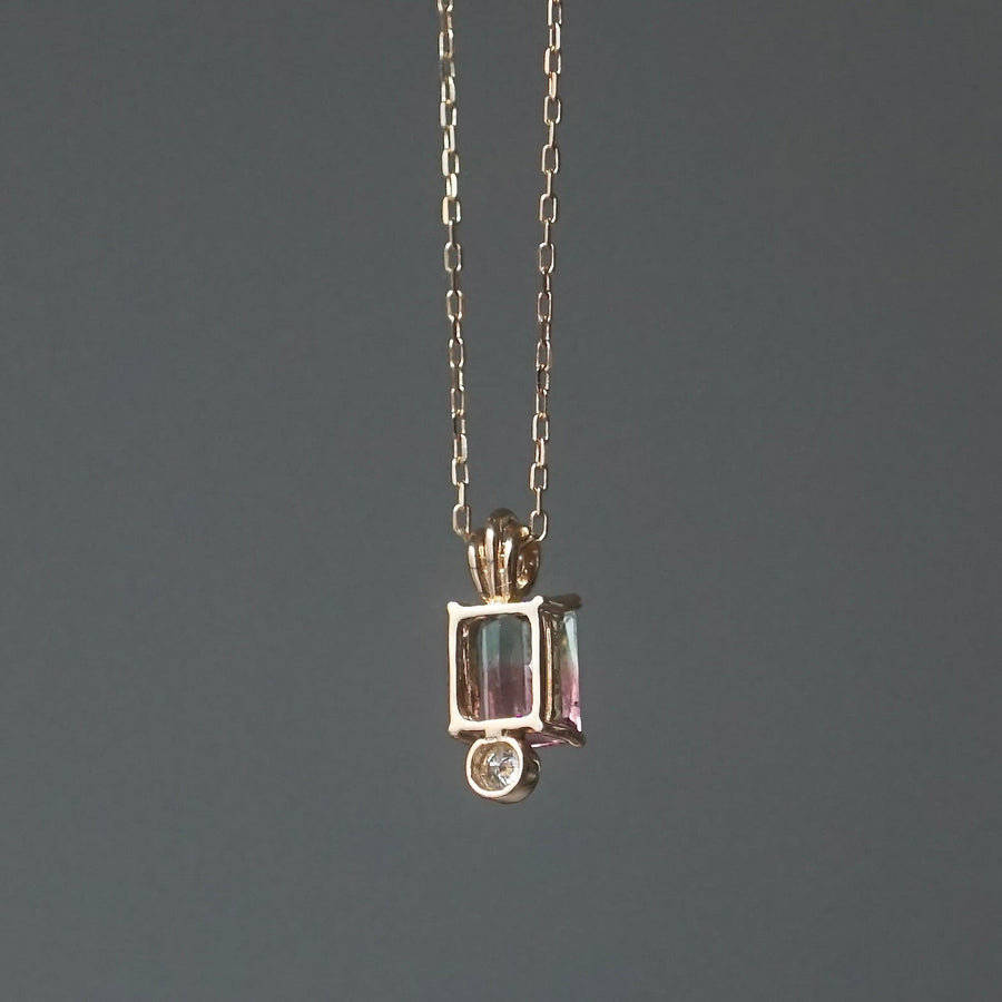 HAVITAS / Contrast pendant tourmaline K18YG (HVN-022G)