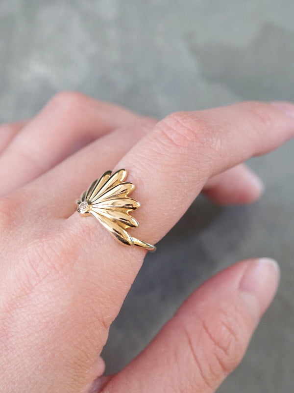 HAVITAS　Chrysanthemum ring　K18YG #12