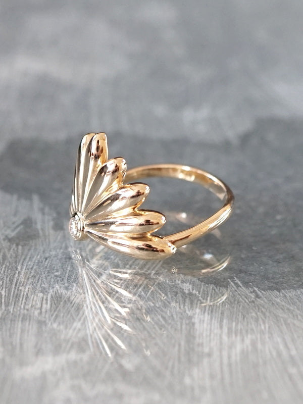 HAVITAS　Chrysanthemum ring　K18YG #12