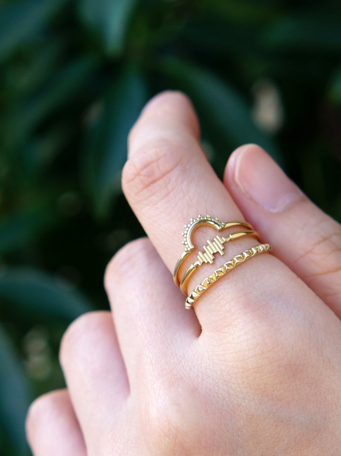 HAVITAS Fire wood ring random K18YG