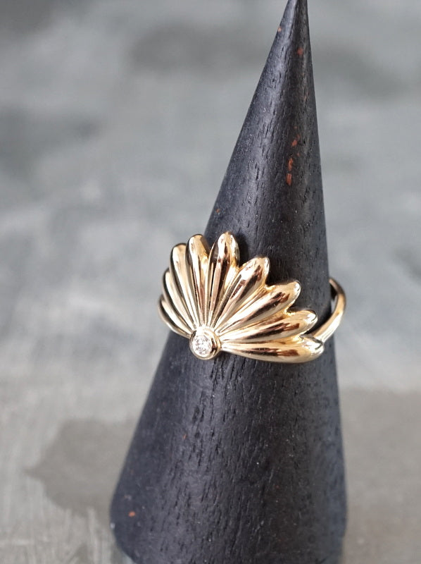 HAVITAS　Chrysanthemum ring　K18YG #12