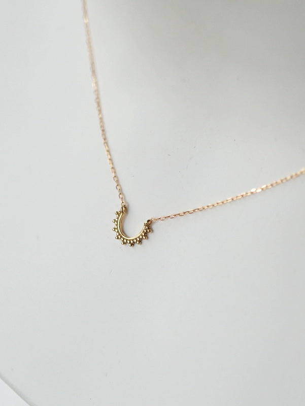 HAVITAS　Granulation necklace curve K18YG