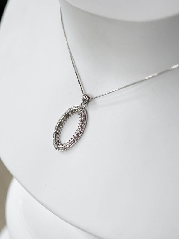 HAVITAS Oval melee Diamond ペンダント Pt900