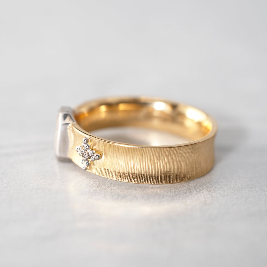 売約済 LUCA TOSCANO / Three Delight Ring ホワイトサファイア x ダイヤ x K18 x Pt900