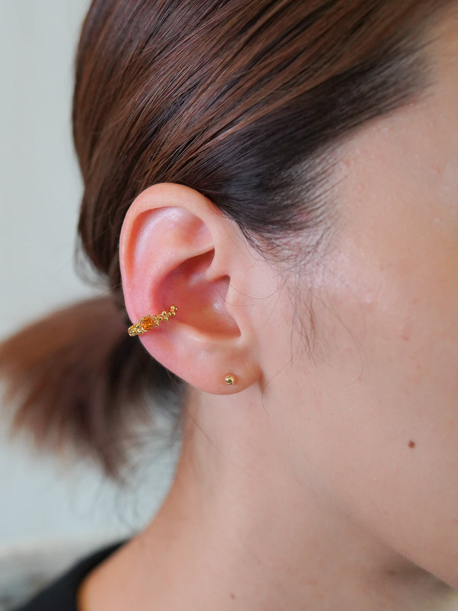 HAVITAS multiple earcuff with colorstone| 粒金イヤカフ カラーストーン