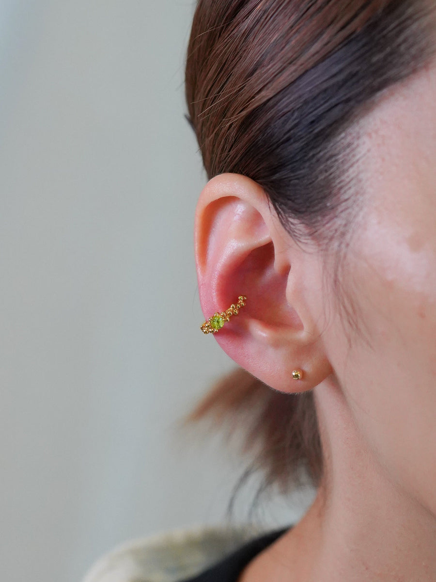 HAVITAS multiple earcuff with colorstone| 粒金イヤカフ カラーストーン